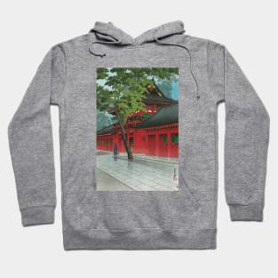 Sanno Shrine After Rain by Kawase Hasui Hoodie